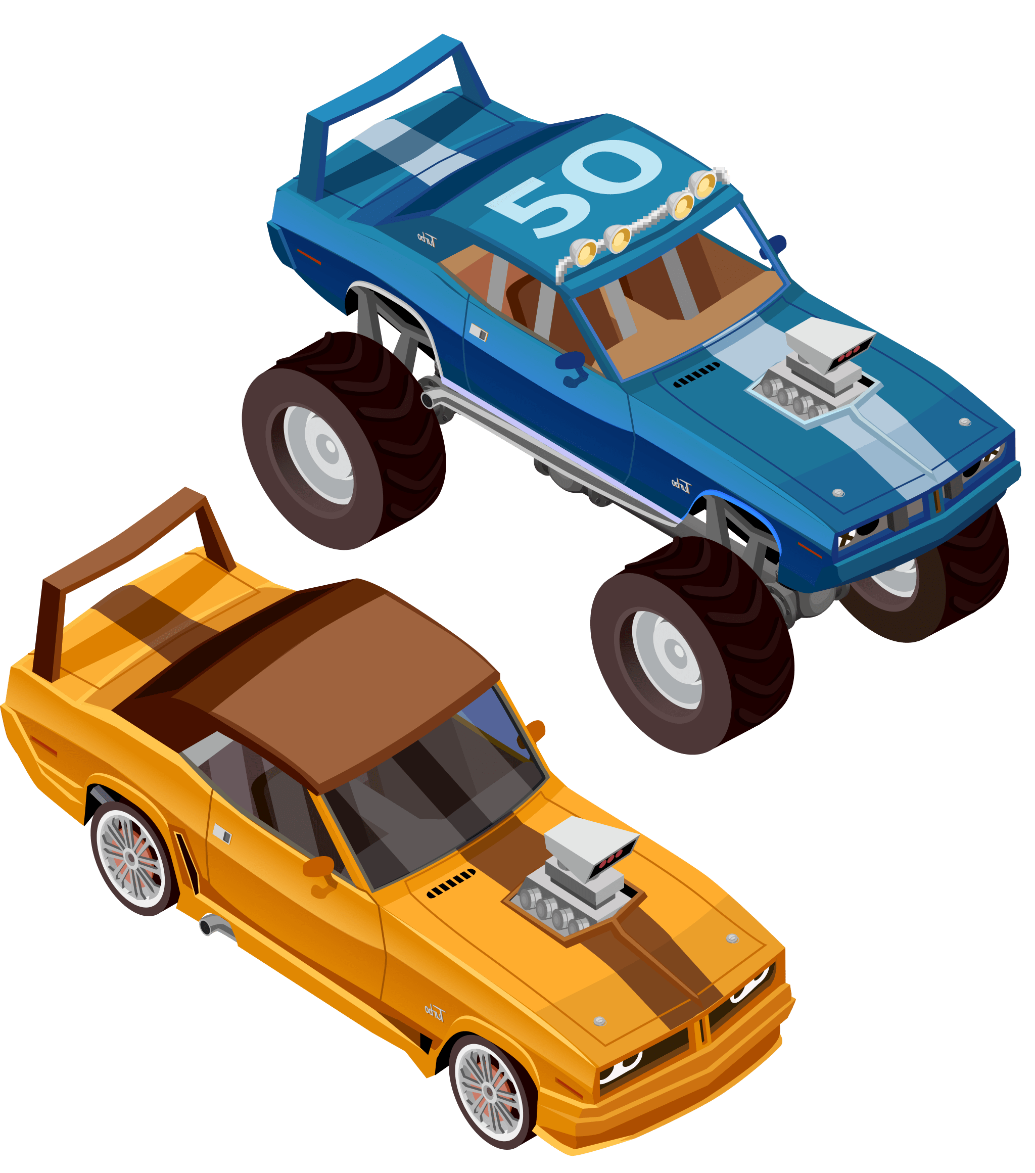 Illustration for: Why does a vehicle on the right have higher risk of losing traction around a curve?