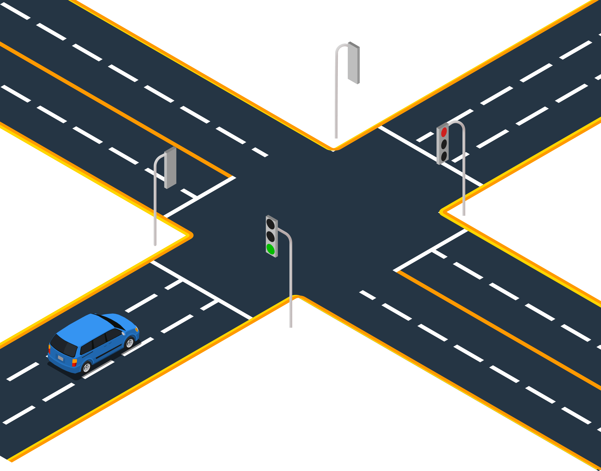Illustration for: If a designated left turn lane is available, can you turn from the adjacent lane?