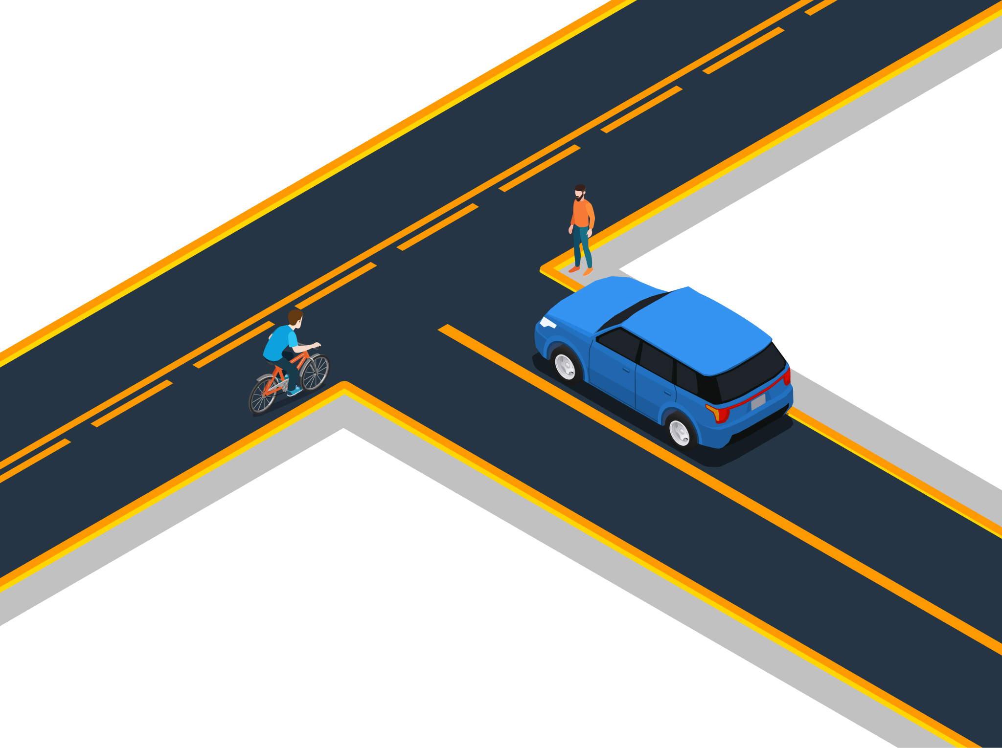 Illustration for: What must a driver do when entering a highway from a private driveway?